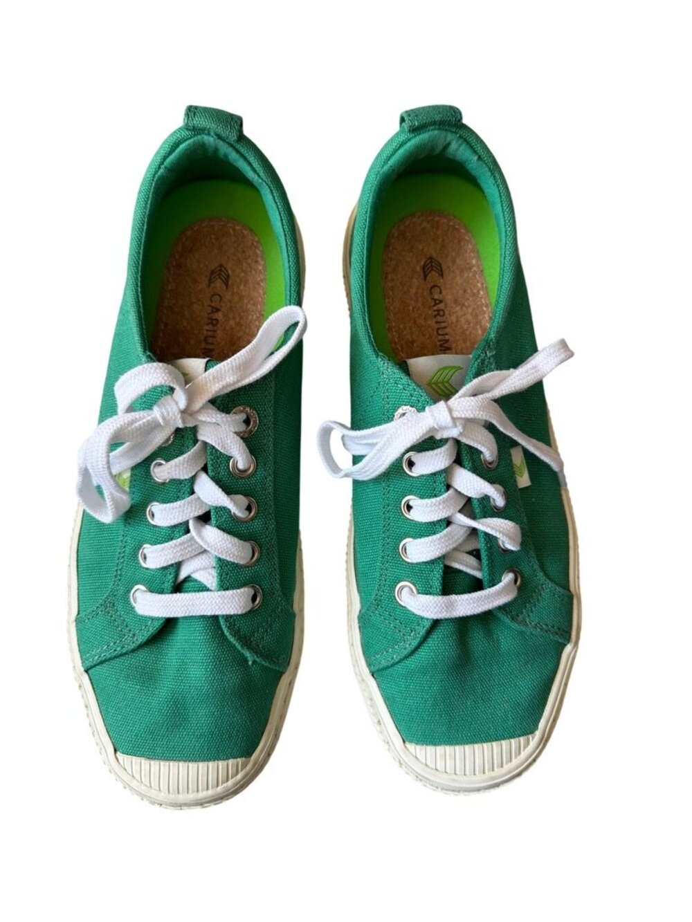 Cariuma OCA Low Green Canvas Sneakers | Organic Cotton | Vegan | Women’s 7.5/M 6